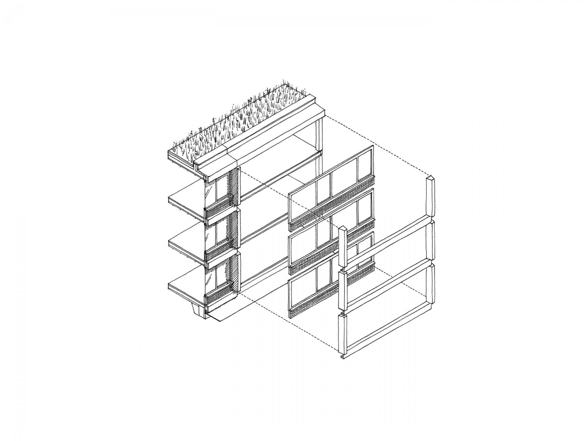 Modulare Grundschule Berlin, structural concept façade 