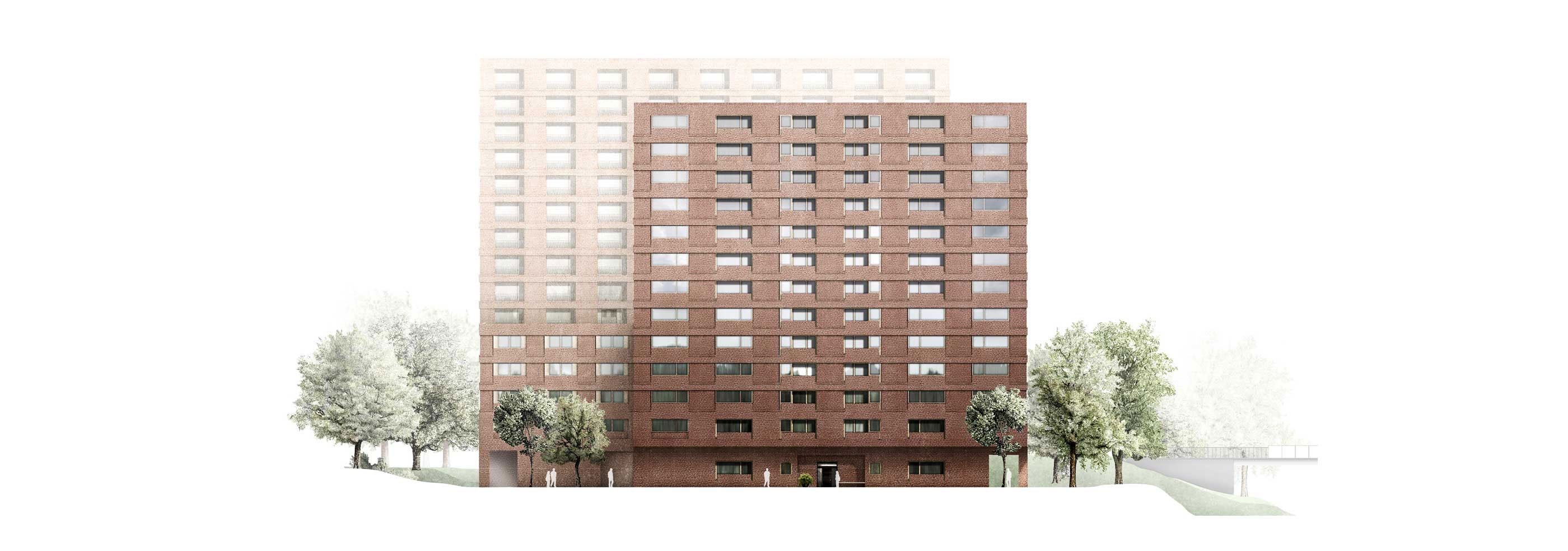 bfm HAM Pergolenviertel Hamburg elevation south 