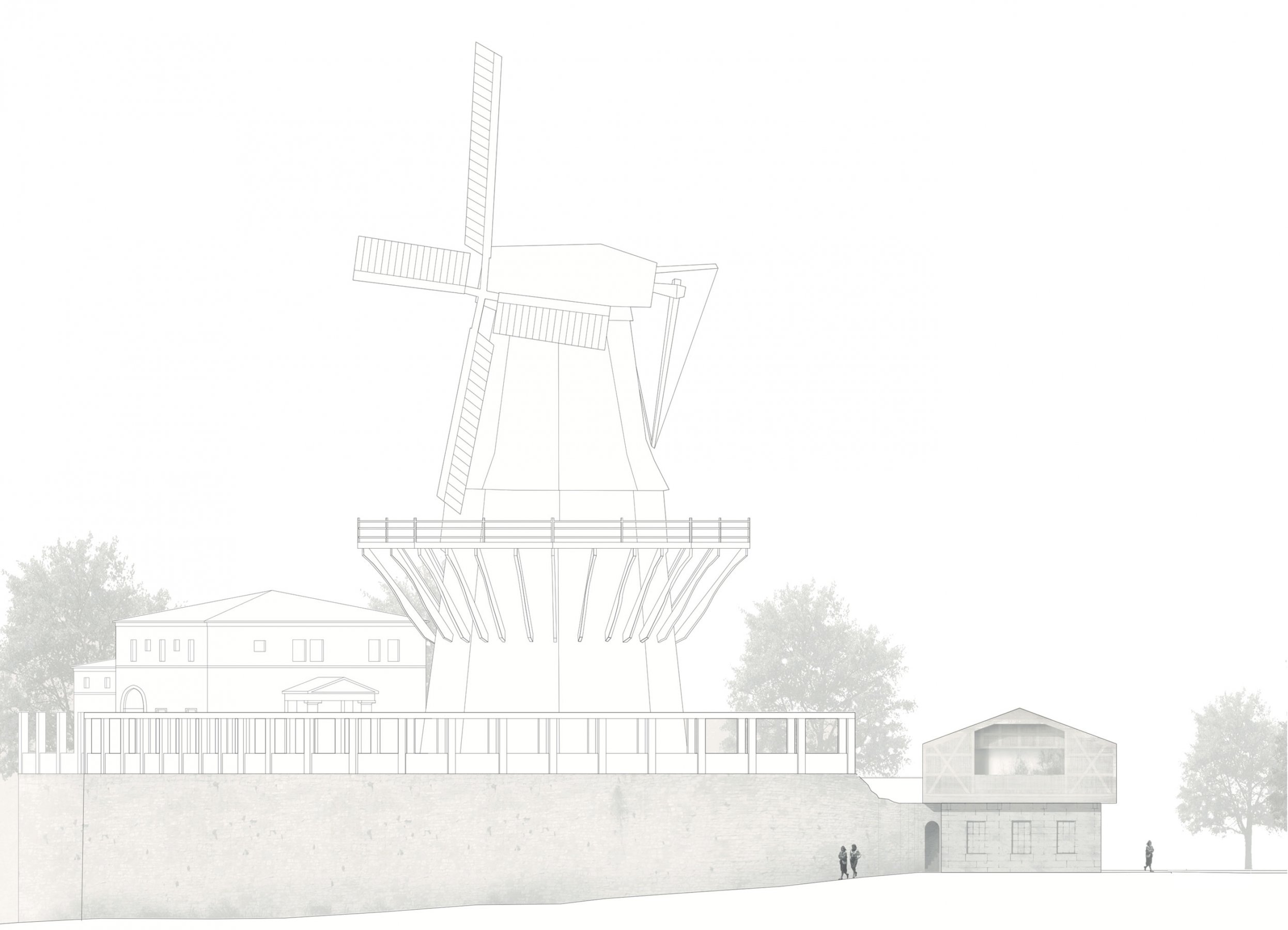 PTD Besucherzentrum Schloss Sanssouci_ Neubau des Schweizerhauses_elevation east 