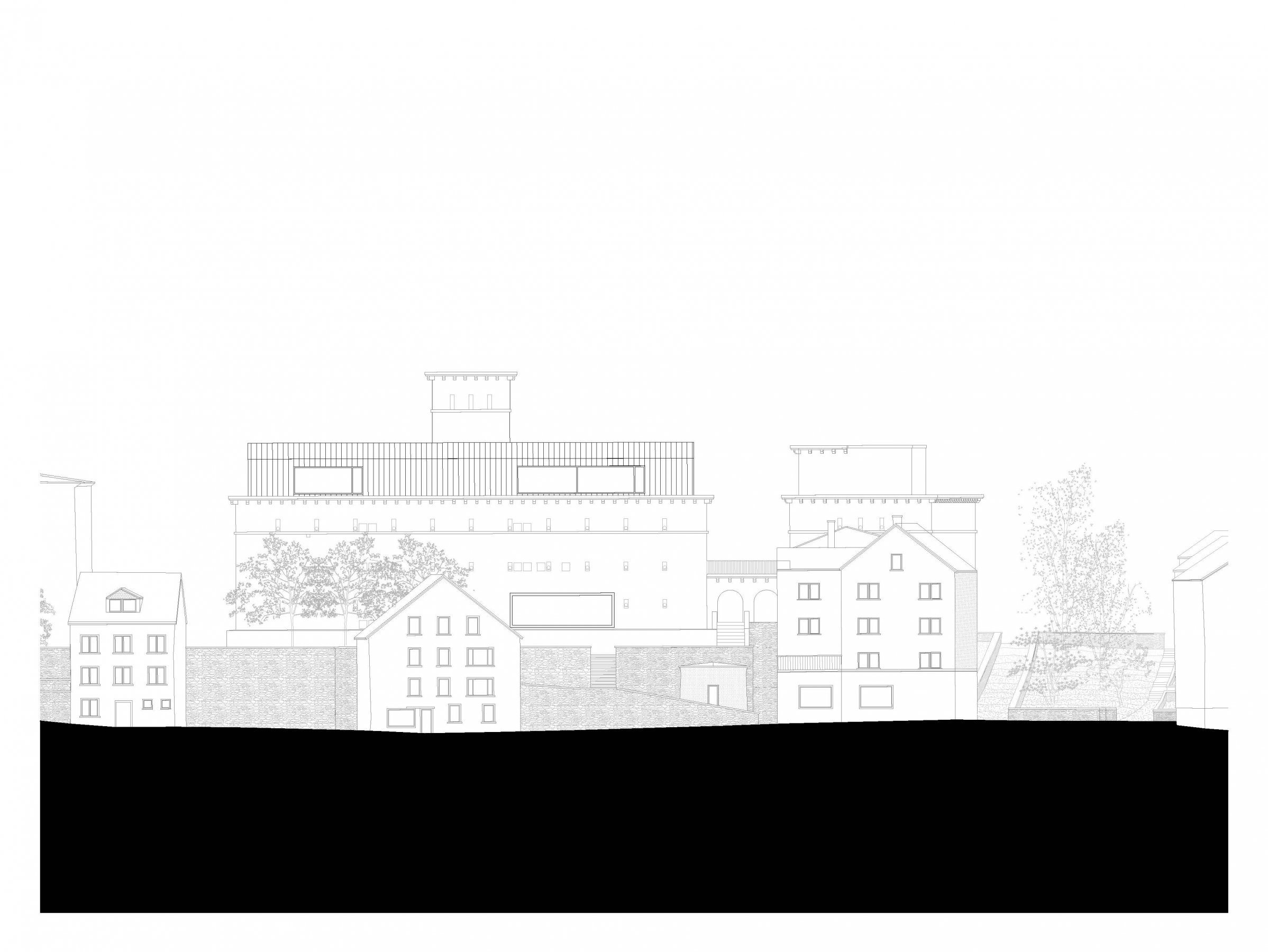 Extension Siegerlandmuseum elevation south 