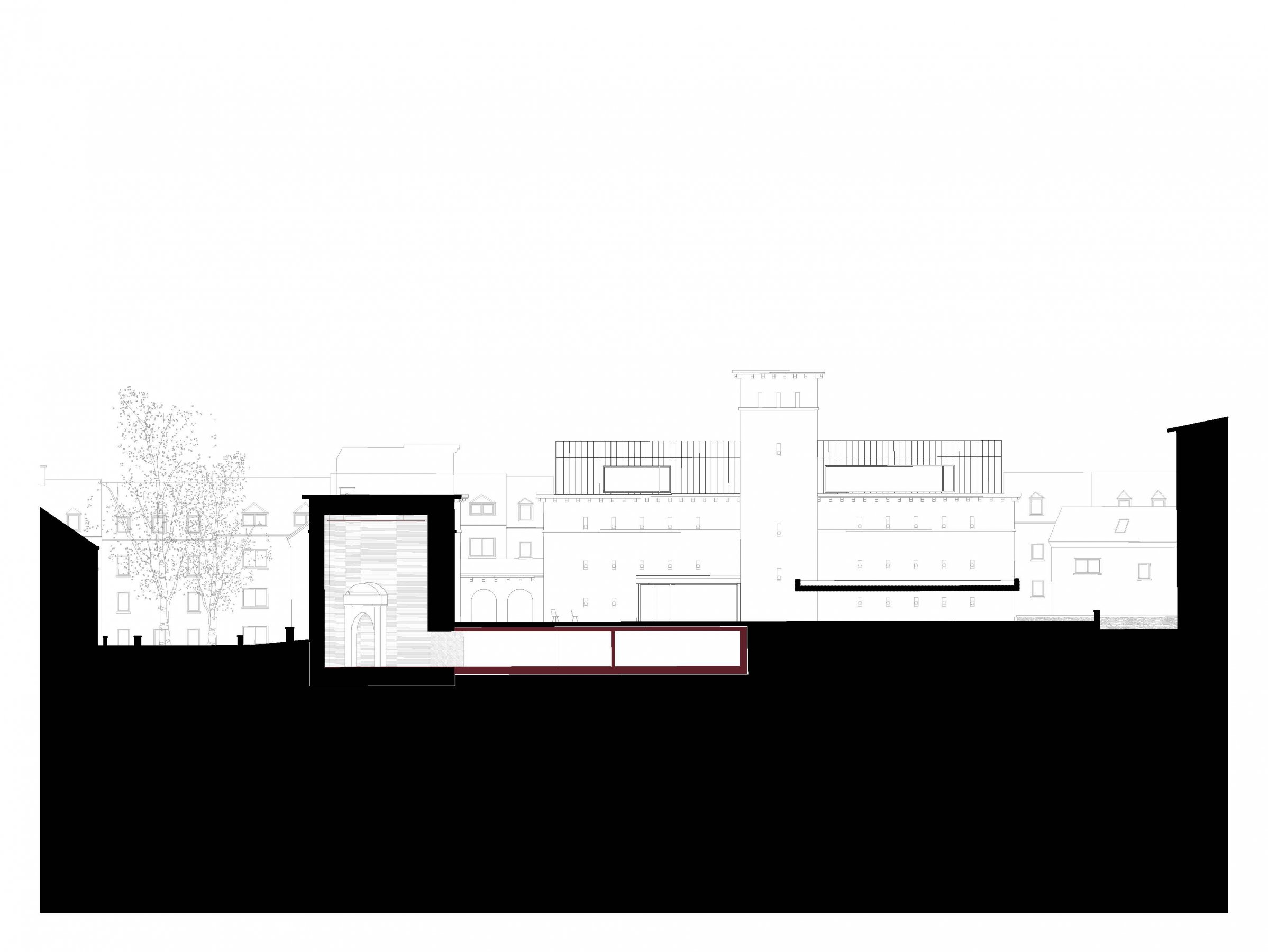 Extension Siegerlandmuseum Section C-C 