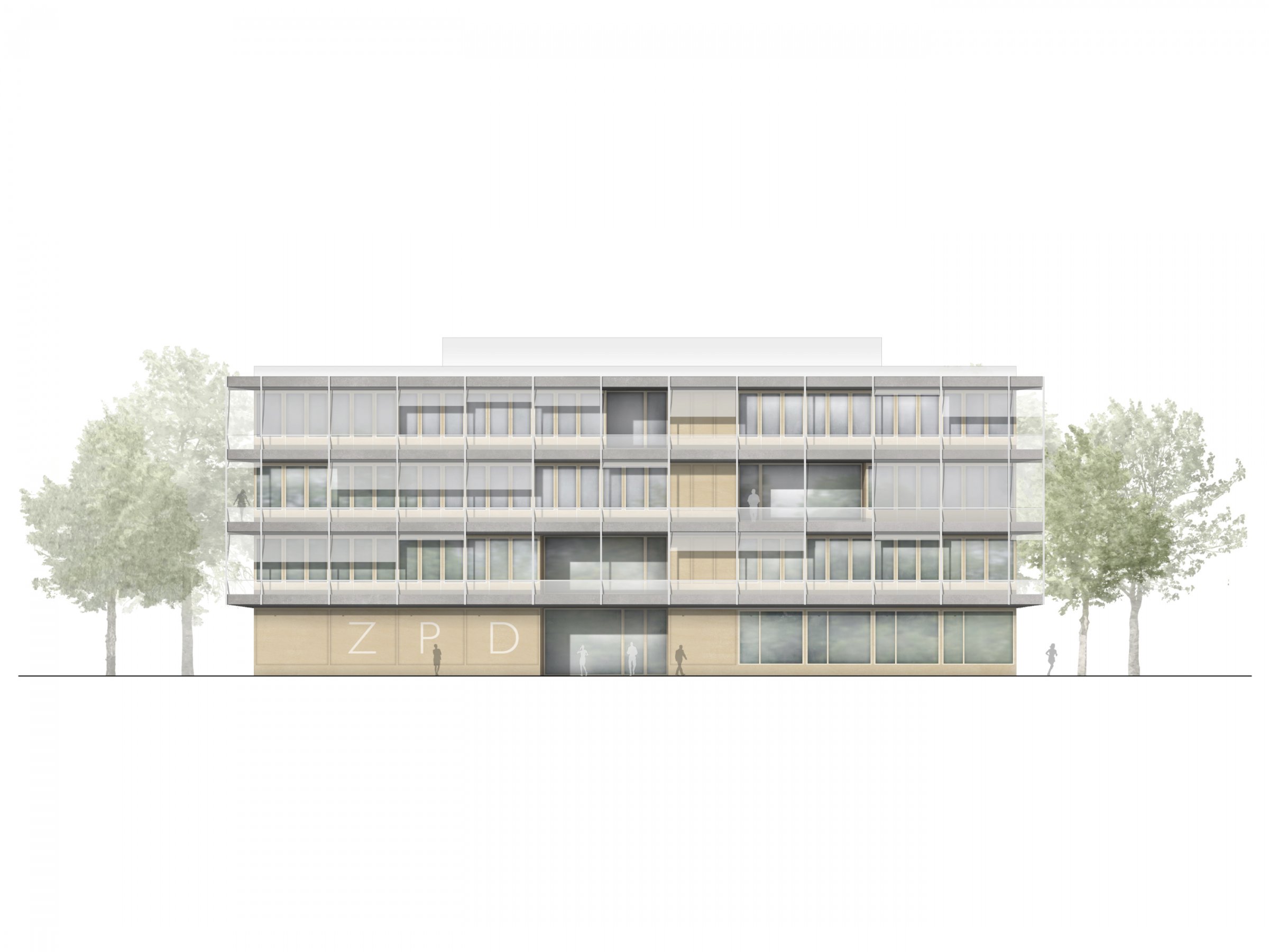 Zentrum für Philologie und Digitalität, elevation west 