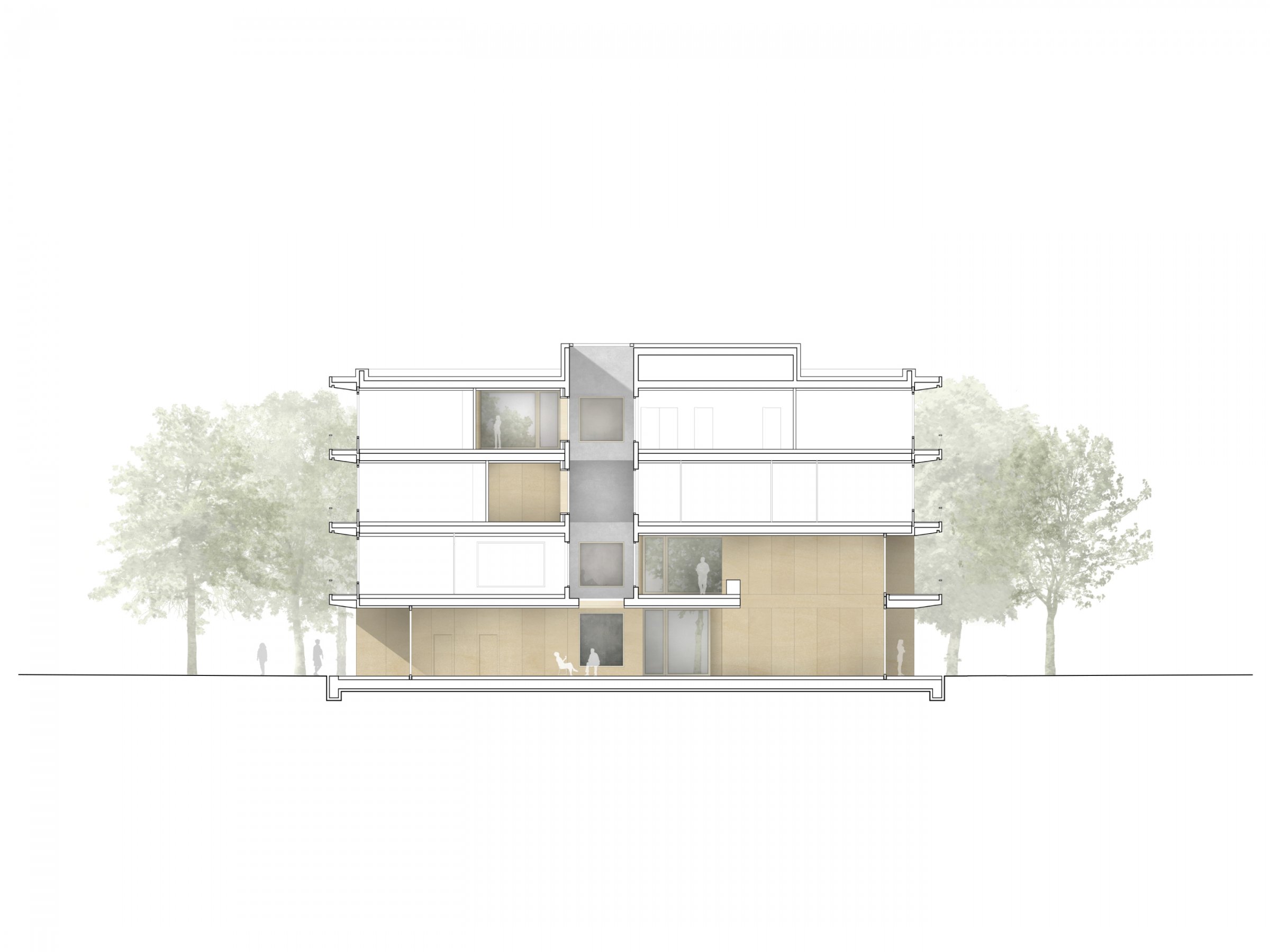 Zentrum für Philologie und Digitalität, cross section 