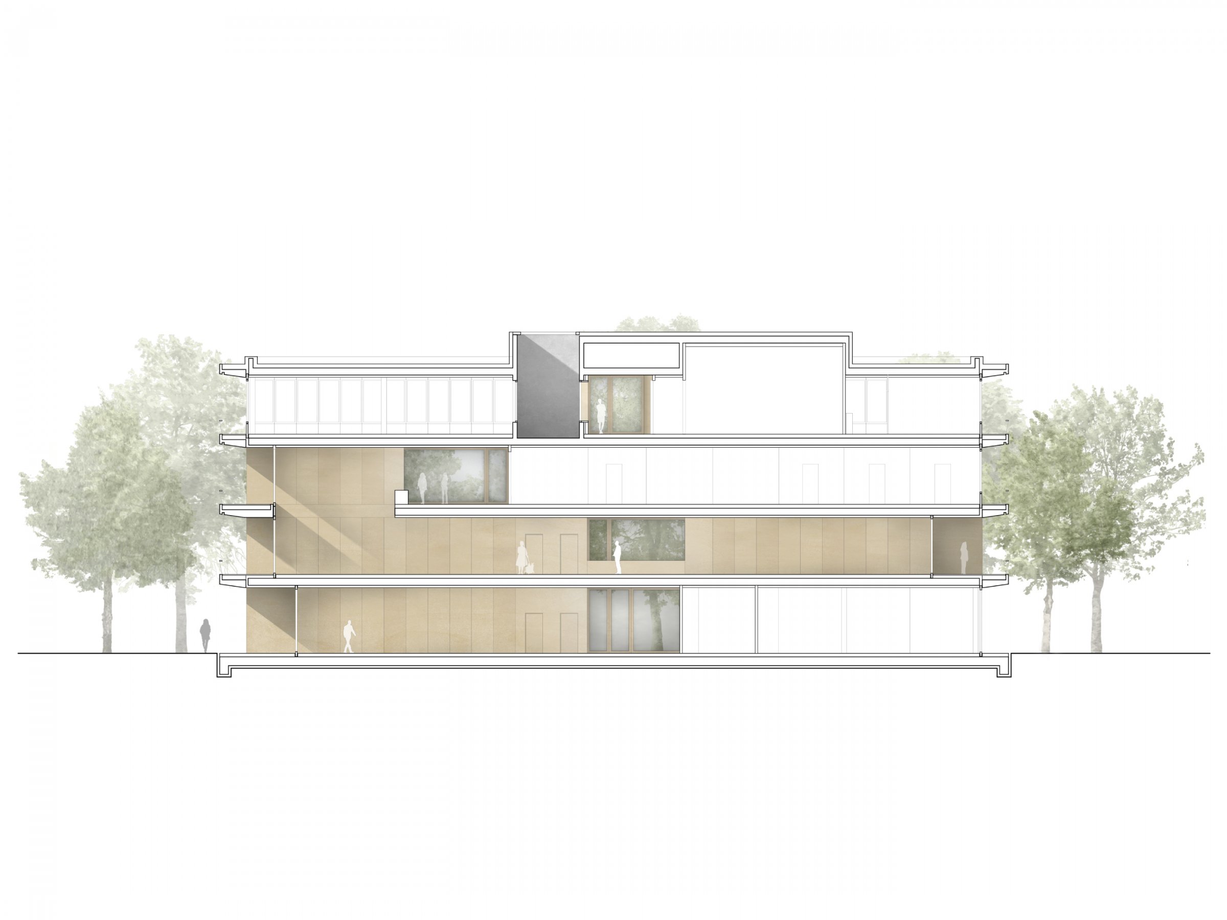 Zentrum für Philologie und Digitalität, Longitudinal section 